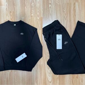 Alo Yoga black Accolade Crew
Neck Sweatshirt Set Xs-Xl